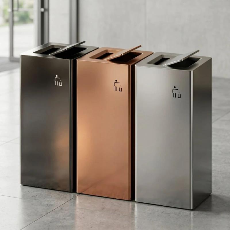 Stainless Steel Square Trash Can for Hotel Large Flip Lid Garbage Bin Light Luxury Waste Basket for Office Lobby Modern Dustbins
Stainless Steel Square Trash Can for Hotel Large Flip Lid Garbage Bin Light Luxury Waste Basket for Office Lobby Modern Dustbins