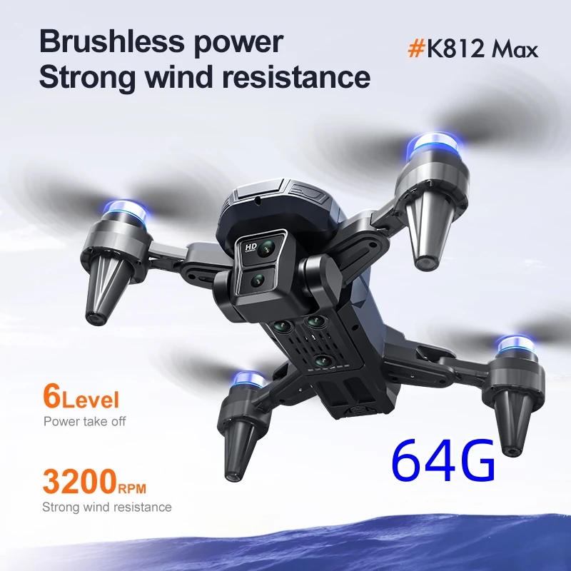 K812 MAX Drone 8K ESC Profession HD Damera RC Dron GPS 5G Wifi FPV Quadcopter Foldable Aerial Photography UAV Remote Control
K812 MAX Drone 8K ESC Profession HD Damera RC Dron GPS 5G Wifi FPV Quadcopter Foldable Aerial Photography UAV Remote Control