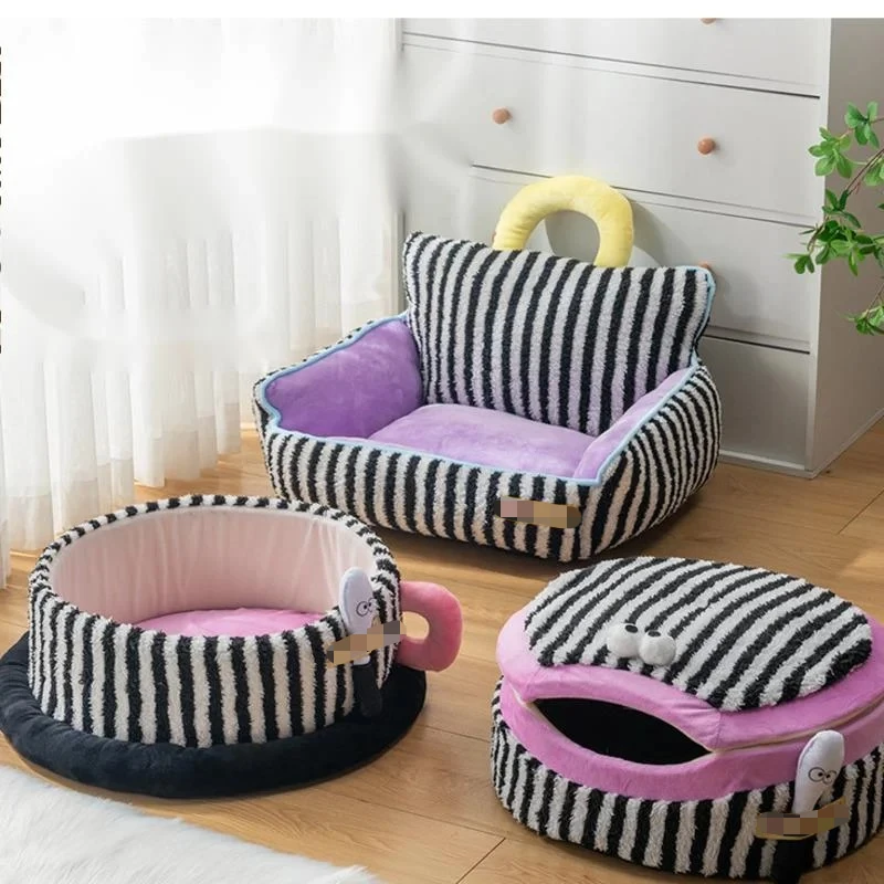 New product: Three piece set of striped cat beds, cat beds, sofas, pet beds, pet supplies
New product: Three piece set of striped cat beds, cat beds, sofas, pet beds, pet supplies