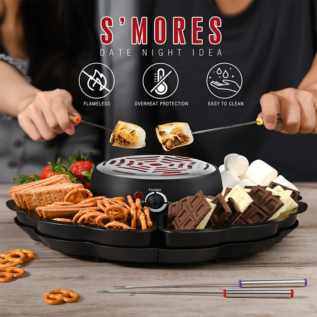 2in1 Electric Smores Maker with 4 Roasting Forks Tabletop Indoor Family Smore Maker Indoor Electric Marshmallow Roaster Smores
2in1 Electric Smores Maker with 4 Roasting Forks Tabletop Indoor Family Smore Maker Indoor Electric Marshmallow Roaster Smores