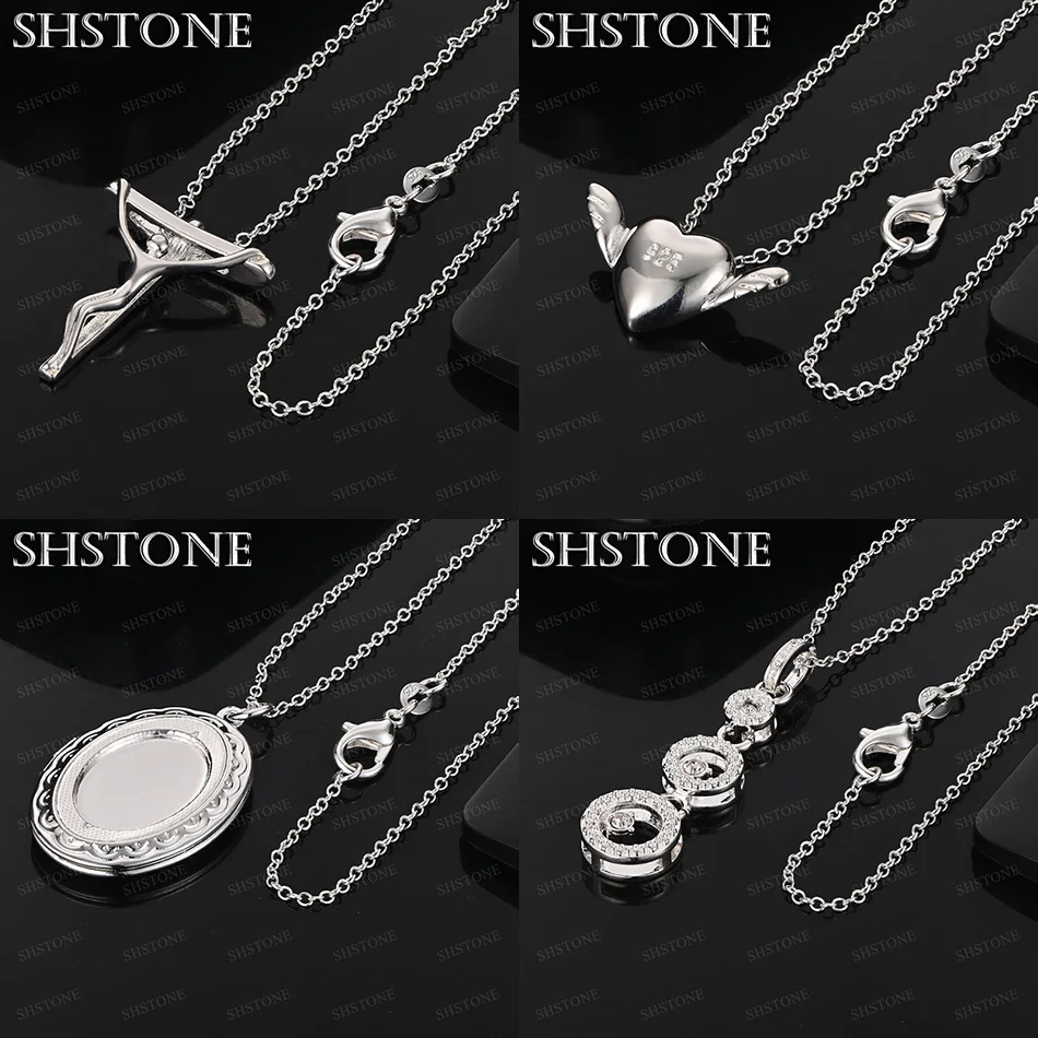 925 Sterling Silver Round Heart Oval Picture Frame Jesus Cross Pendant Necklace Women Engagement Wedding Party Classic Jewelry
925 Sterling Silver Round Heart Oval Picture Frame Jesus Cross Pendant Necklace Women Engagement Wedding Party Classic Jewelry