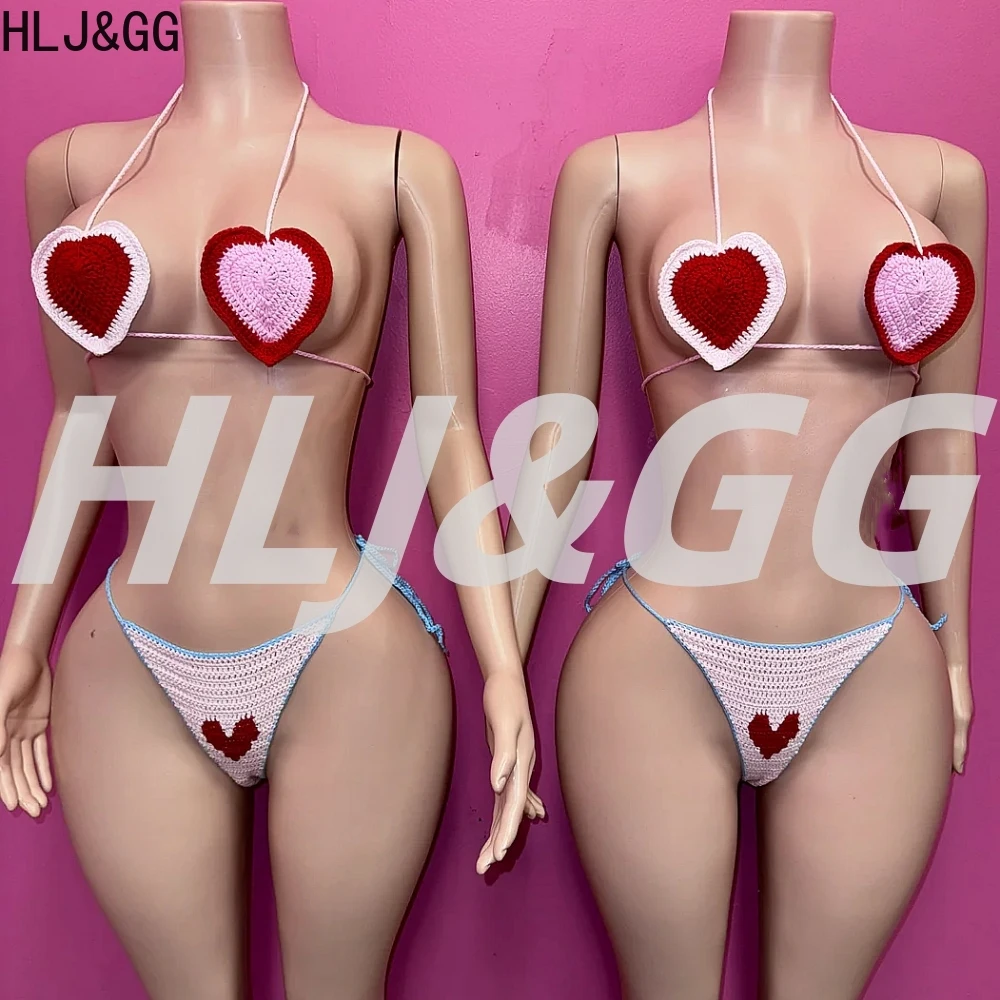 HLJ Wome Cute Knitting Bikini Sets Sexy Ties Swimsuit Thong Swimwear Fashion Love Embroidery Swimming Suits Beach Outfits 2025
HLJ Wome Cute Knitting Bikini Sets Sexy Ties Swimsuit Thong Swimwear Fashion Love Embroidery Swimming Suits Beach Outfits 2025