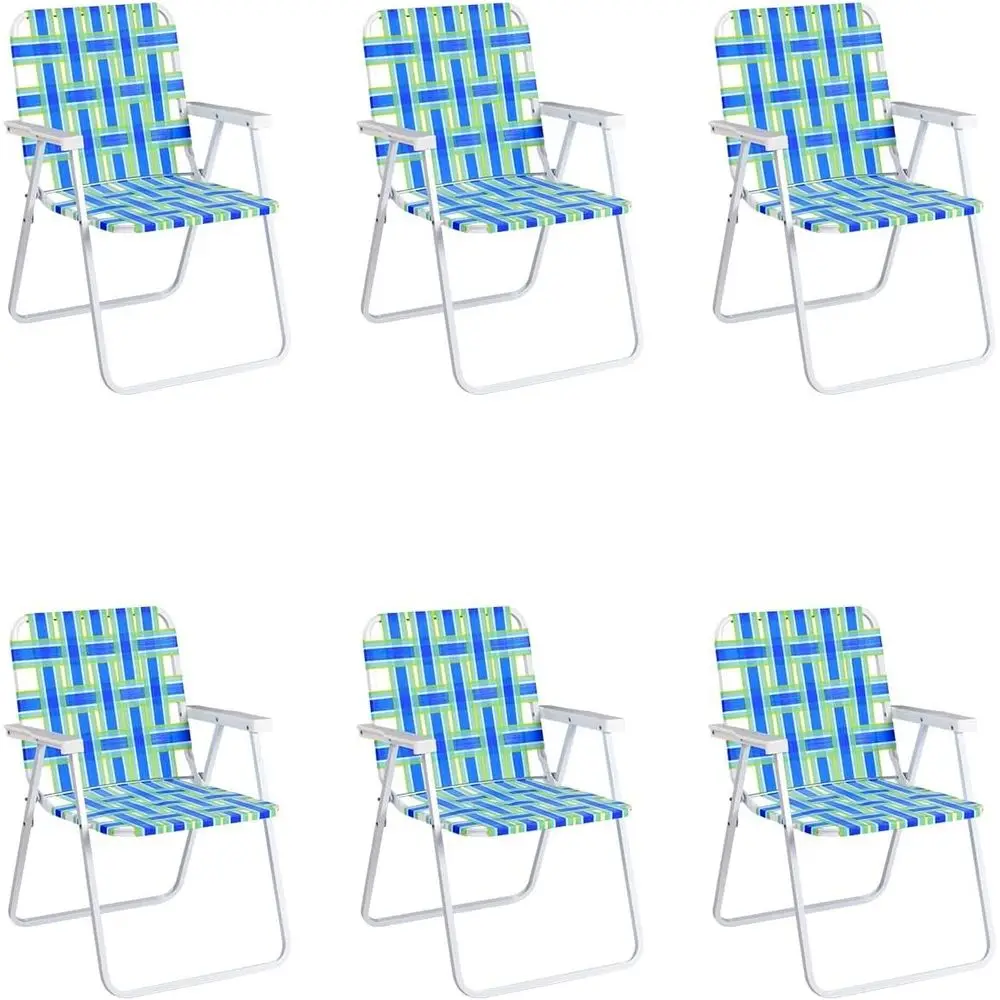 6 PCS olding Lawn Chairs Set, Portable Outdoor Patio Chairs w/Stable Metal e & Armrests, Webbed olding Beach Chairs Set or Lawn
6 PCS olding Lawn Chairs Set, Portable Outdoor Patio Chairs w/Stable Metal e & Armrests, Webbed olding Beach Chairs Set or Lawn