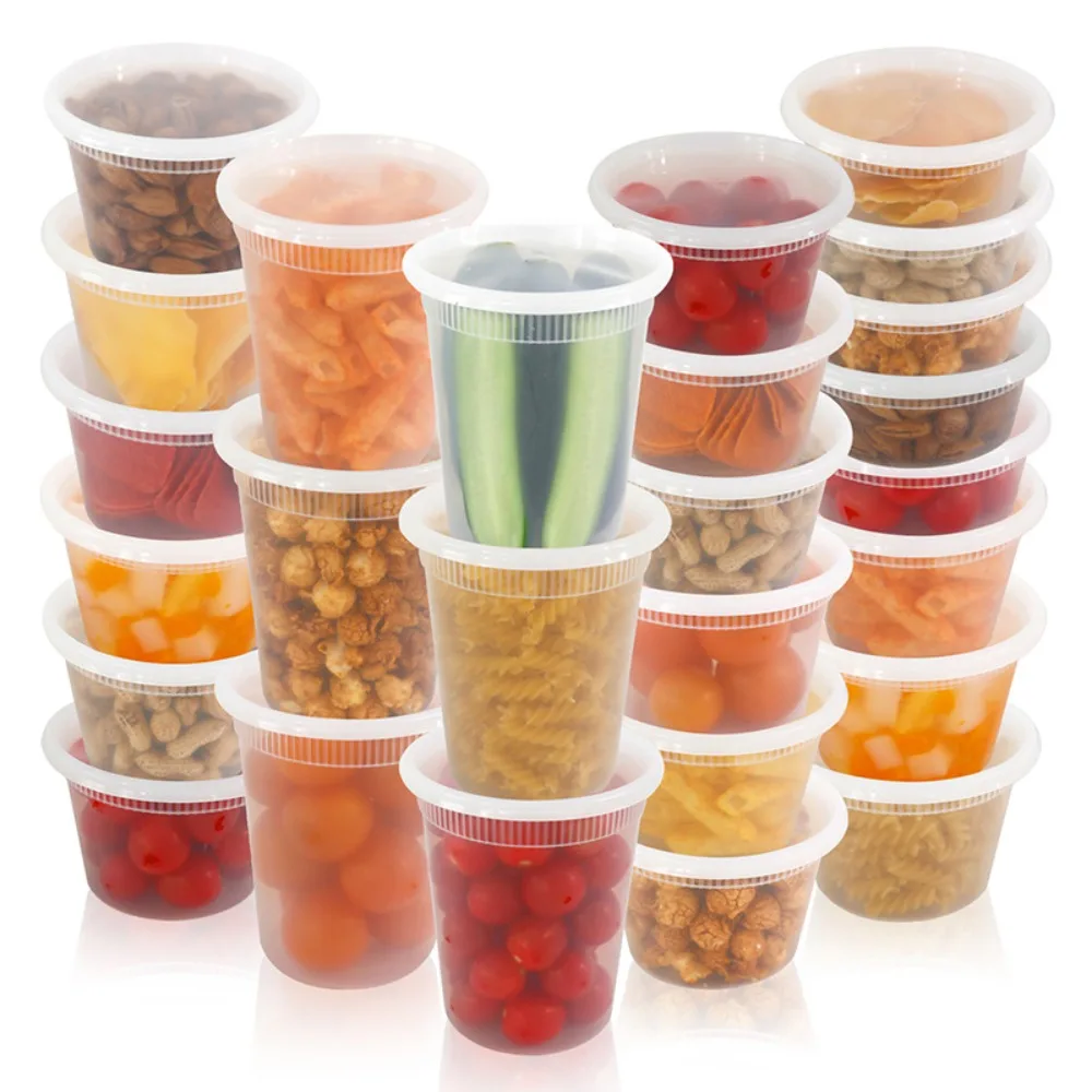 50Pcs Airtight Lid Food Storage Container Round BPA-Free Deli Containers Thickened Plastic Disposable Soup Cup Porridge
50Pcs Airtight Lid Food Storage Container Round BPA-Free Deli Containers Thickened Plastic Disposable Soup Cup Porridge