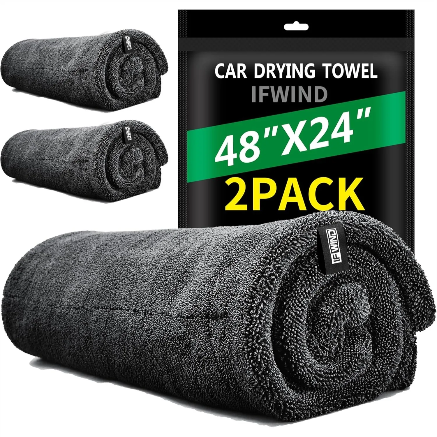 2 Pack Car Drying Towels 48x24 Inches, Extra Large Microfiber Towels for Car Detailing, Super Absorbent for Car Wash and Care
2 Pack Car Drying Towels 48x24 Inches, Extra Large Microfiber Towels for Car Detailing, Super Absorbent for Car Wash and Care