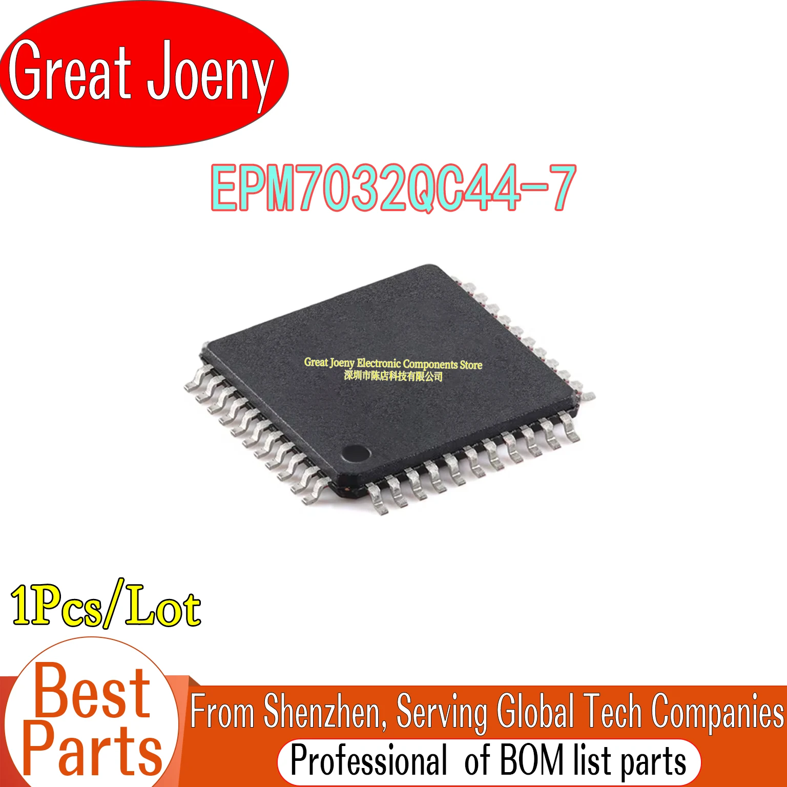 100% New Original EPM7032QC44 EPM7032QC44-7 IC Chipset TQFP-44
100% New Original EPM7032QC44 EPM7032QC44-7 IC Chipset TQFP-44