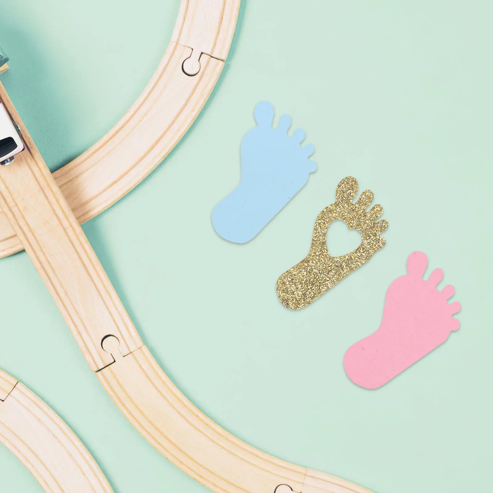 150 Pcs Reveals Paper Confetti Baby Feet Confetti Shining Colorful Decorations for Party Birthday Festival
150 Pcs Reveals Paper Confetti Baby Feet Confetti Shining Colorful Decorations for Party Birthday Festival