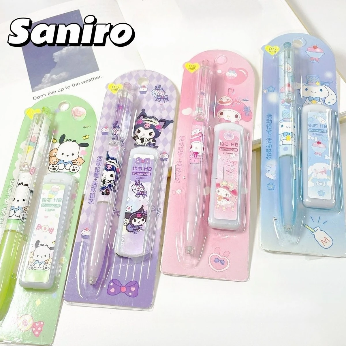 Sanrio Hello Kitty machanical pencils Melody 0.5mm kawali stationary school supplies cute korean stationery lapices novedosos
Sanrio Hello Kitty machanical pencils Melody 0.5mm kawali stationary school supplies cute korean stationery lapices novedosos