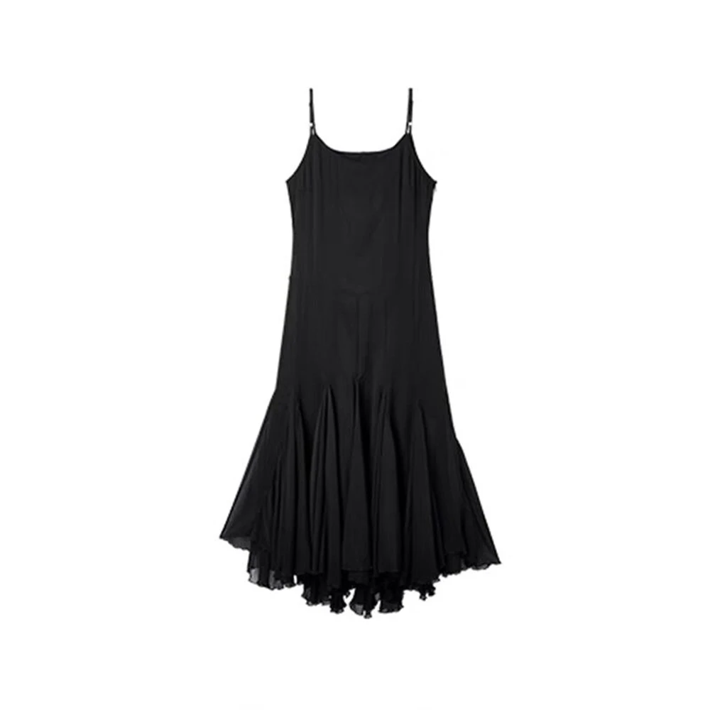 Elegant Women's Black Dress Spaghetti Strap Slim O-Neck Ankle Length Vestido Patchwork Irregular Mesh Hem Robe 2023 Summer New
Elegant Women's Black Dress Spaghetti Strap Slim O-Neck Ankle Length Vestido Patchwork Irregular Mesh Hem Robe 2023 Summer New