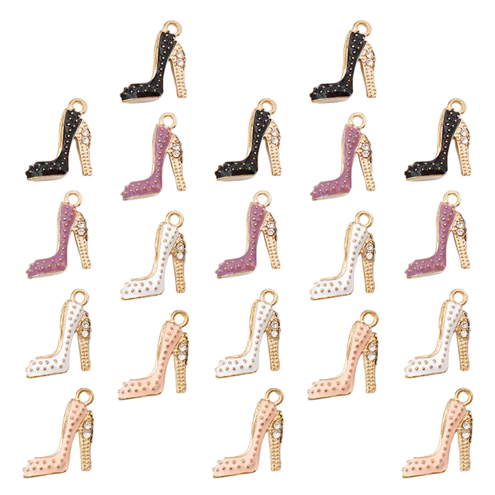 20Pcs Crystal Rhinestone High Heel Charms Sturdy Alloy Shoe Pendants for Women DIY Jewelry Craft Necklace Earring Keychain Decor
20Pcs Crystal Rhinestone High Heel Charms Sturdy Alloy Shoe Pendants for Women DIY Jewelry Craft Necklace Earring Keychain Decor
