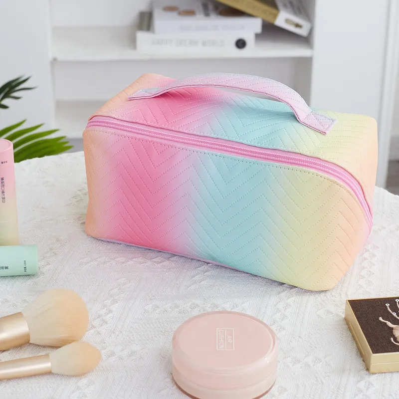 Colorful PU Leather Makeup Bag Large Capacity Zipper Makeup Case Women Handbags Daily Toiletry Storage Portable Cosmetic Bags
Colorful PU Leather Makeup Bag Large Capacity Zipper Makeup Case Women Handbags Daily Toiletry Storage Portable Cosmetic Bags