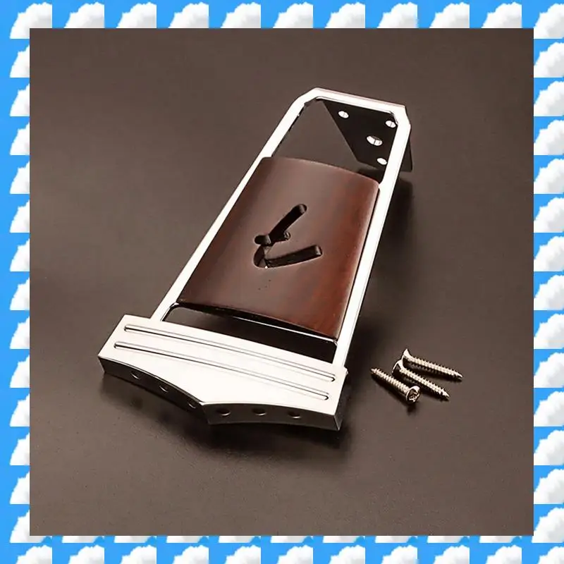 6 Strings Vintage Jazz Guitar Bridge Tailpiece For Electric Guitar Replacement Parts With Mounting Screws 
6 Strings Vintage Jazz Guitar Bridge Tailpiece For Electric Guitar Replacement Parts With Mounting Screws