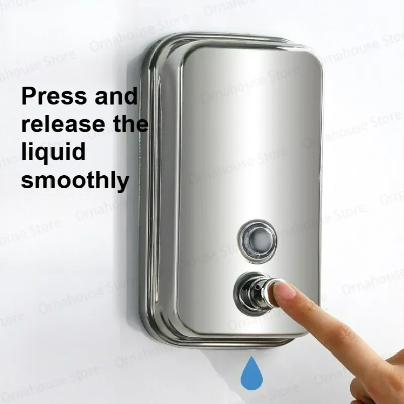 Bathroom Wall-mounted Manual Soap Dispenser 304Stainless Steel 500/800/1000ml Liquid Kitchen Shower Lotion Dispenser
Bathroom Wall-mounted Manual Soap Dispenser 304Stainless Steel 500/800/1000ml Liquid Kitchen Shower Lotion Dispenser
