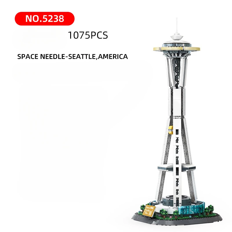 MOC Seattle Space Needle Building Block Puzzle Children's Toys Small Particles Bricks Gift
MOC Seattle Space Needle Building Block Puzzle Children's Toys Small Particles Bricks Gift