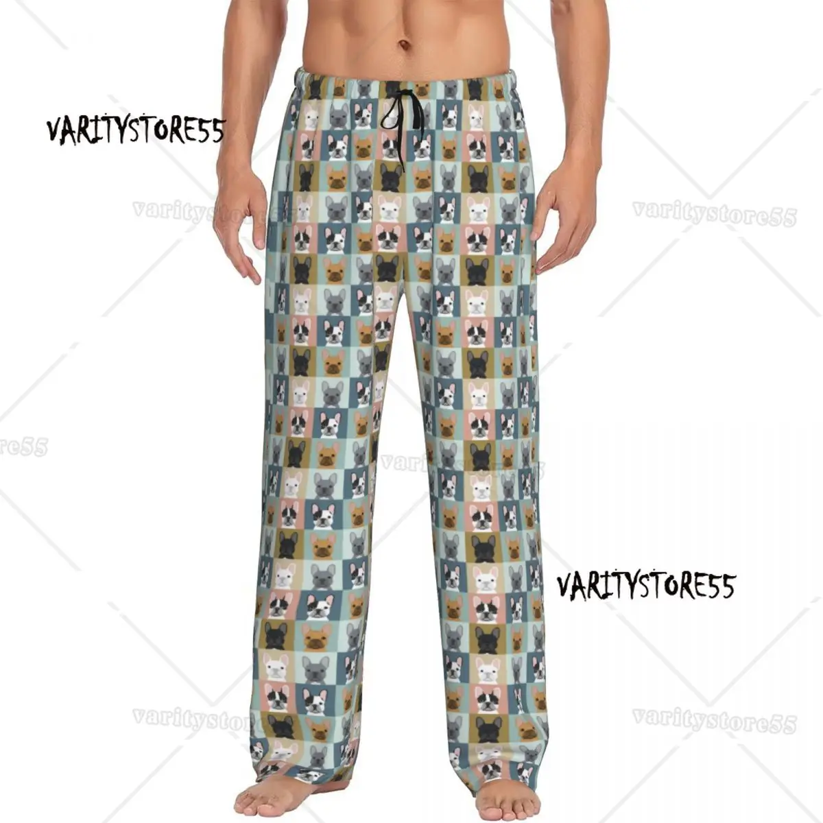 Мужские пижамные штаны с портретами французского бульдога на заказ, пижамные штаны с принтом Frenchie Dog Lover, одежда для сна, низ с карманами 
Мужские пижамные штаны с портретами французского бульдога на заказ, пижамные штаны с принтом Frenchie Dog Lover, одежда для сна, низ с карманами