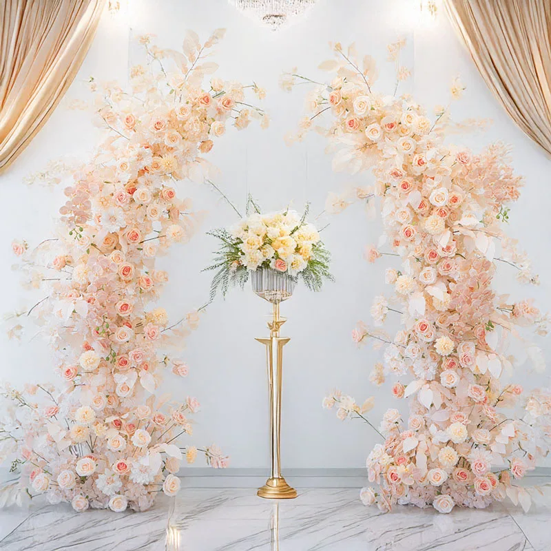 210CM Champagne Colored Artificial Rose Horn Arch Decoration Floral Arrangement Wedding Decoration Photography Background
210CM Champagne Colored Artificial Rose Horn Arch Decoration Floral Arrangement Wedding Decoration Photography Background