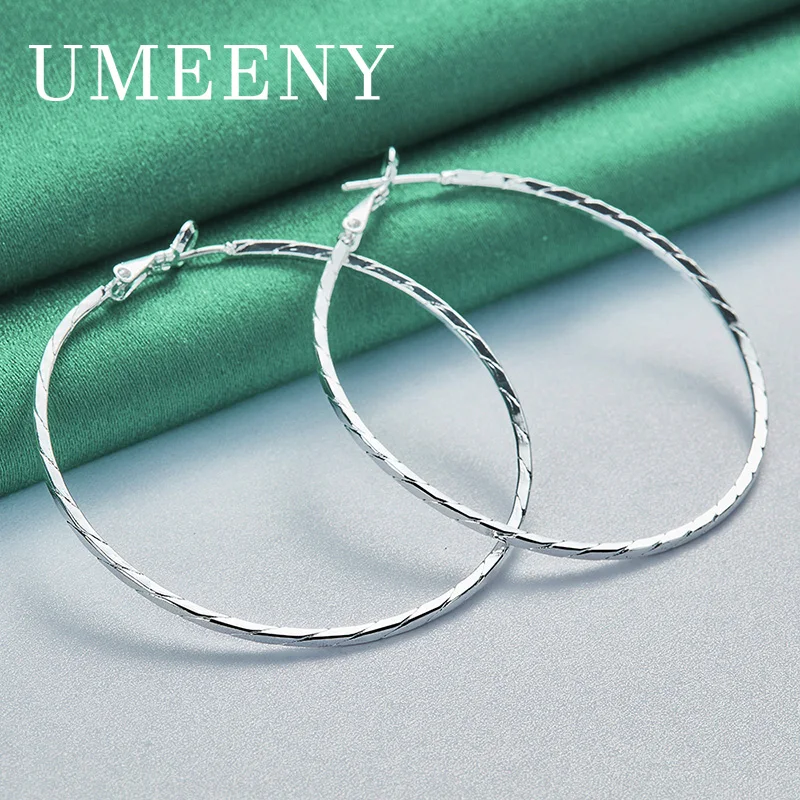 Simple 925 sterling silver 50MM exquisite large earrings for women, elegant jewelry accessories, fashion party
Simple 925 sterling silver 50MM exquisite large earrings for women, elegant jewelry accessories, fashion party