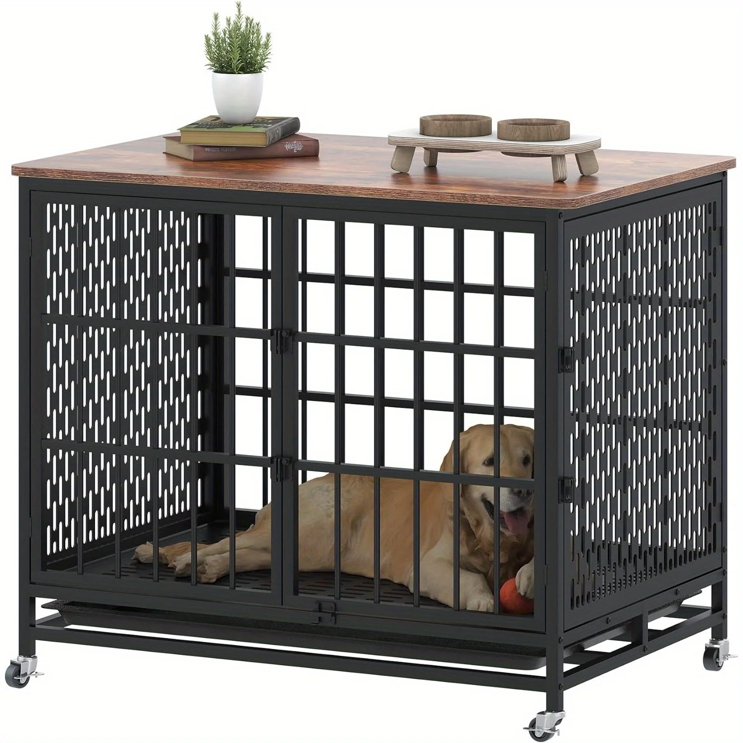 BOINN 42 Inch Extra Large Dog Crate Furniture with Removable Trays, 3 Doors, 4 Wheels & 5 Locks - for Medium and Large Dogs
BOINN 42 Inch Extra Large Dog Crate Furniture with Removable Trays, 3 Doors, 4 Wheels & 5 Locks - for Medium and Large Dogs