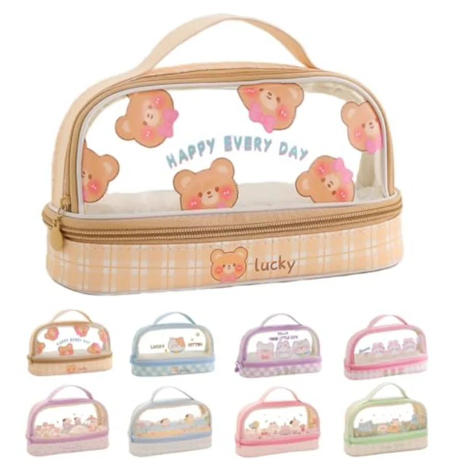 Bunny Pencil Pouch w/Handle Rabbit Kitten Bear Puppy Pen Case Cosmetic Bag Clear Case Transparent Waterproof
Bunny Pencil Pouch w/Handle Rabbit Kitten Bear Puppy Pen Case Cosmetic Bag Clear Case Transparent Waterproof