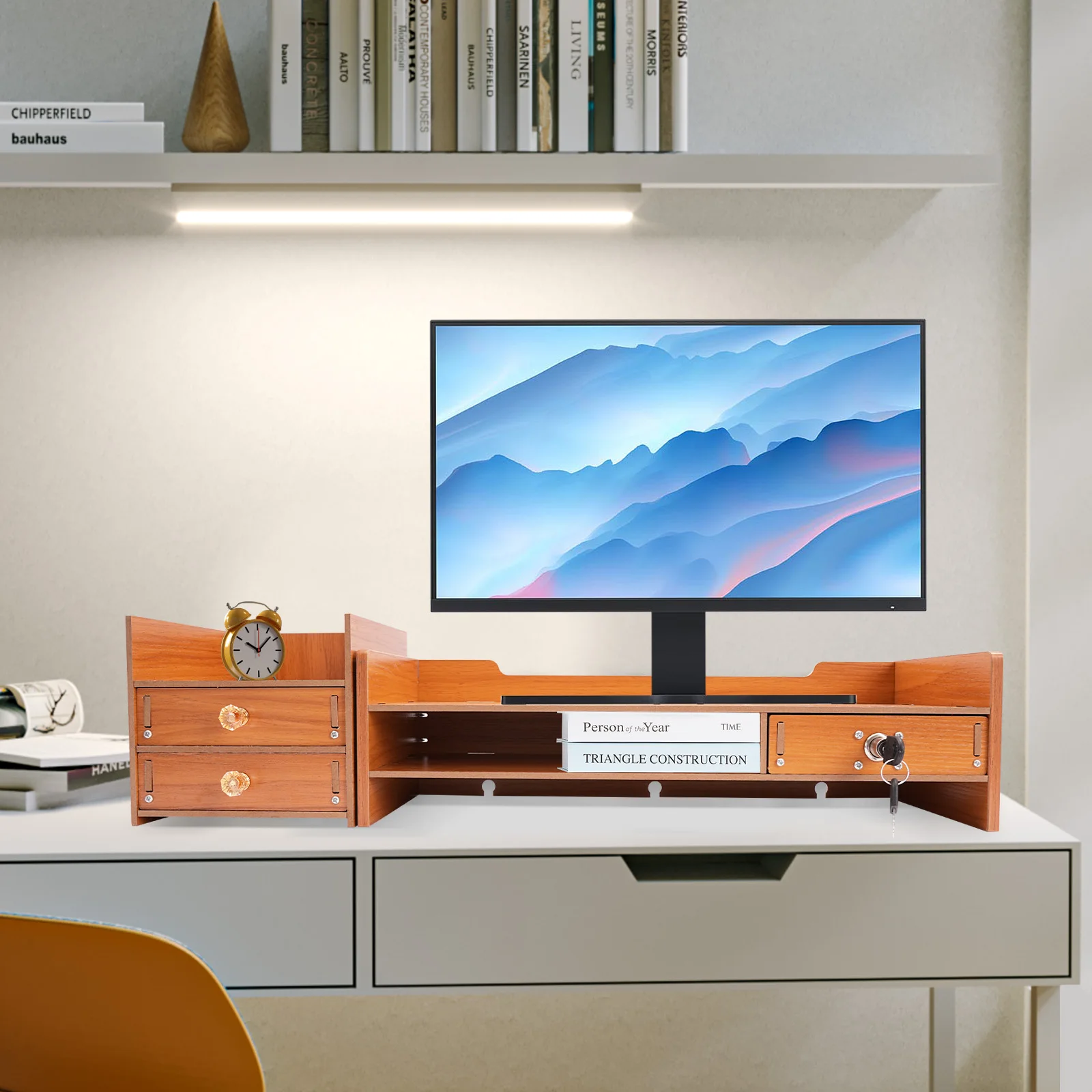 Wooden Desk Organizer with Drawers Office Supplies Computer Desktop Tabletop for Study, Office, and Desk for Storing Files
Wooden Desk Organizer with Drawers Office Supplies Computer Desktop Tabletop for Study, Office, and Desk for Storing Files