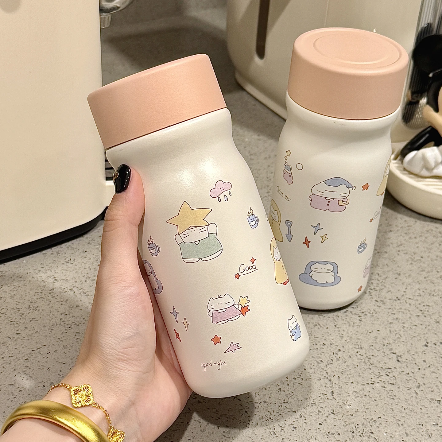 Cute Portable Ins Stainless Steel 316 Insulated Water Bottle Small Size Travel Mug No Handle Cartoon Pattern with Tea Strainer
Cute Portable Ins Stainless Steel 316 Insulated Water Bottle Small Size Travel Mug No Handle Cartoon Pattern with Tea Strainer