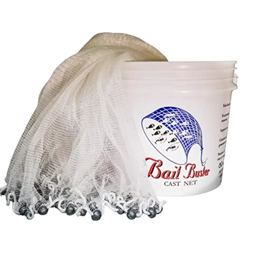 Menhaden Cast Net for fishing applications, nylon material, black color, ultra-fine 5/8-inch mesh and 12-foot diameter for high
Menhaden Cast Net for fishing applications, nylon material, black color, ultra-fine 5/8-inch mesh and 12-foot diameter for high
