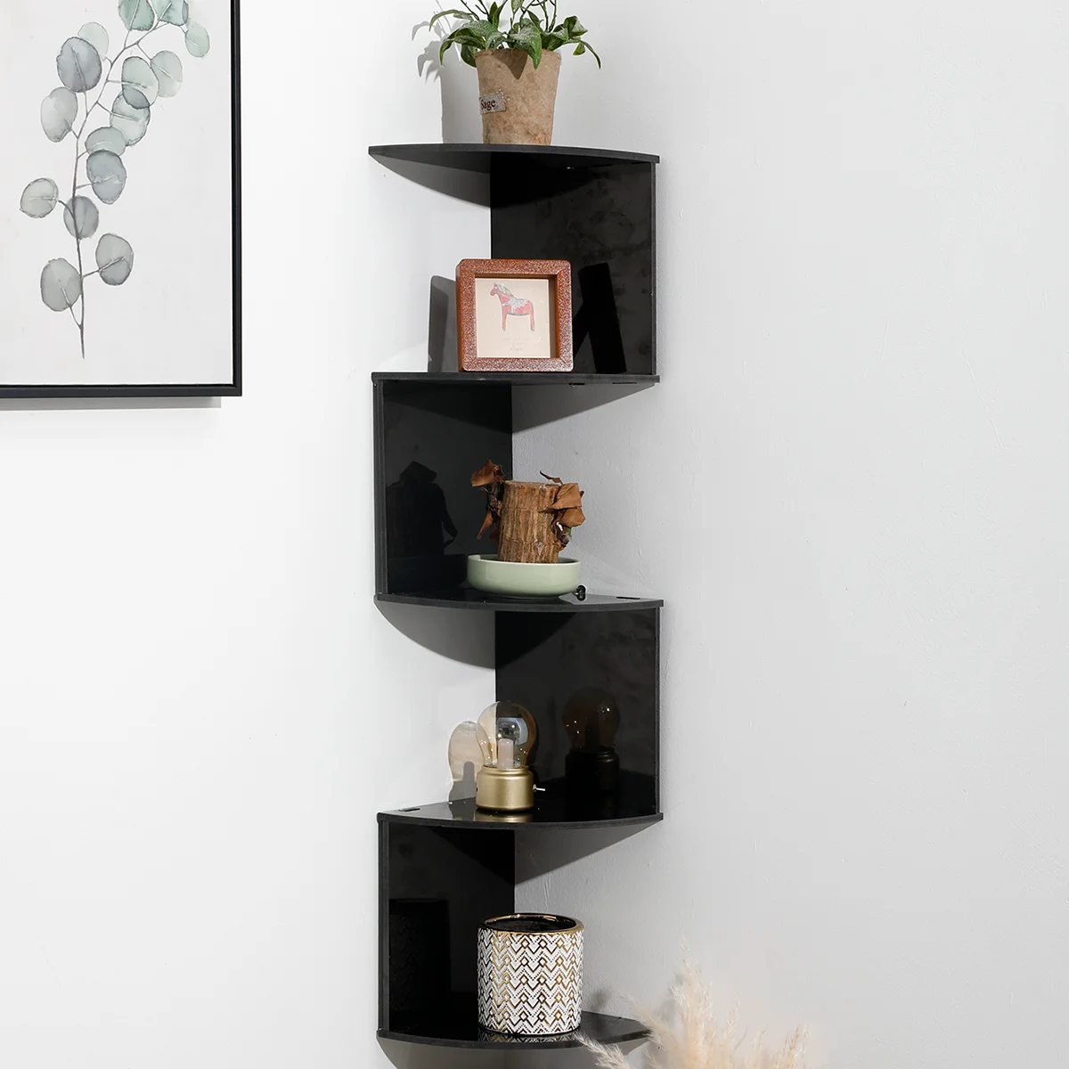 Customizable 2/4/5 Layers PVC Wooden Corner Shelf Burlywood Storage Shelf Boho Home Decoration Floating Wall Organizer
Customizable 2/4/5 Layers PVC Wooden Corner Shelf Burlywood Storage Shelf Boho Home Decoration Floating Wall Organizer