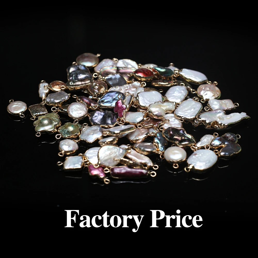 Wholesale Natural Freshwater Pearl Pendant Connector Irregural Plating Golden for Making DIY Jewerly Earrings Bracelet Necklace
Wholesale Natural Freshwater Pearl Pendant Connector Irregural Plating Golden for Making DIY Jewerly Earrings Bracelet Necklace