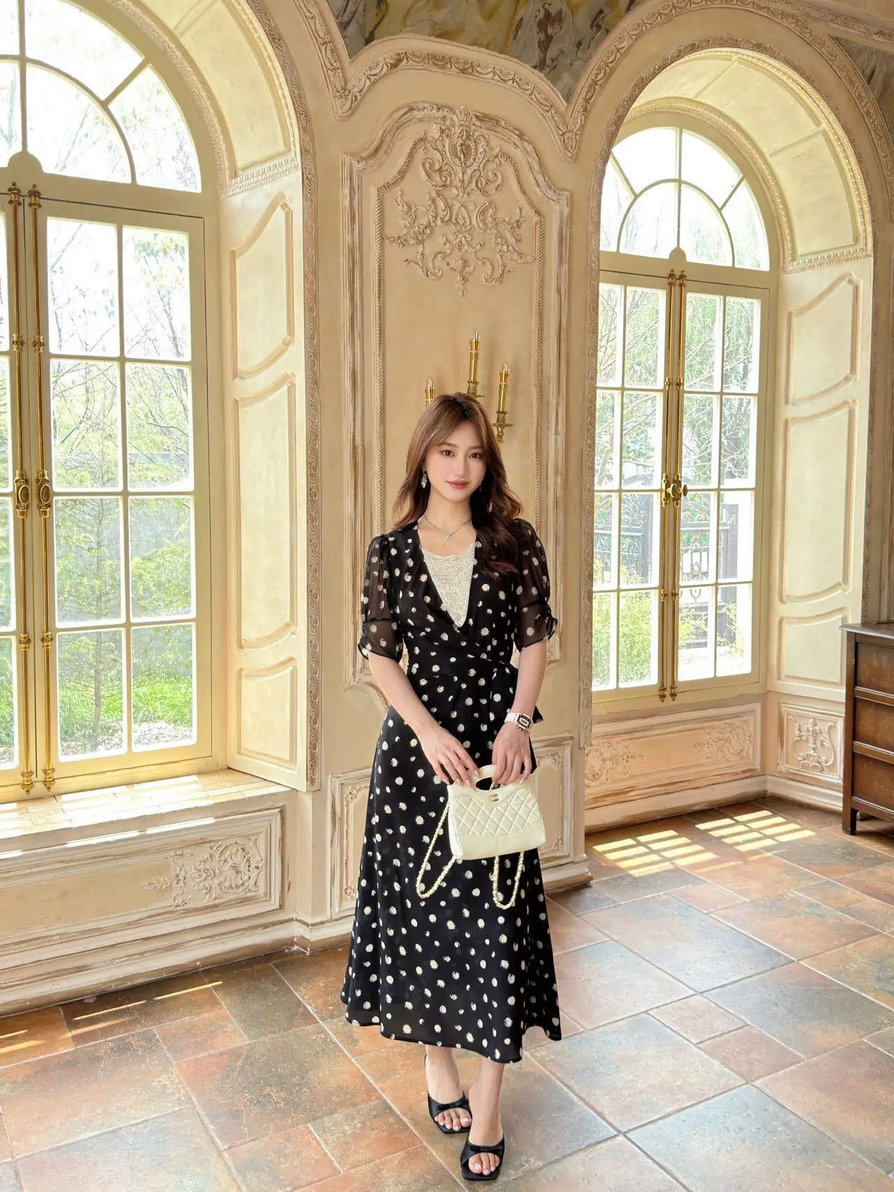 Elegant Lace Deep V Neck Tea Break Dress Women's Slim Fit Print Pattern Chiffon Dress Casual Style Five Sleeve Summer 2026
Elegant Lace Deep V Neck Tea Break Dress Women's Slim Fit Print Pattern Chiffon Dress Casual Style Five Sleeve Summer 2026