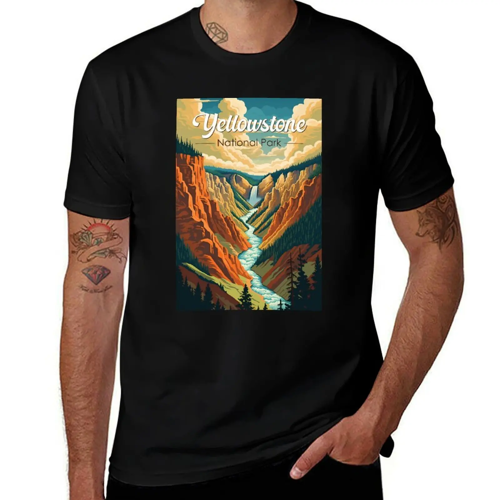 Yellowstone National Park Grand Canyon Illustration Retro T-Shirt anime tshirt cute tops Funny t-shirts Men's t-shirts
Yellowstone National Park Grand Canyon Illustration Retro T-Shirt anime tshirt cute tops Funny t-shirts Men's t-shirts