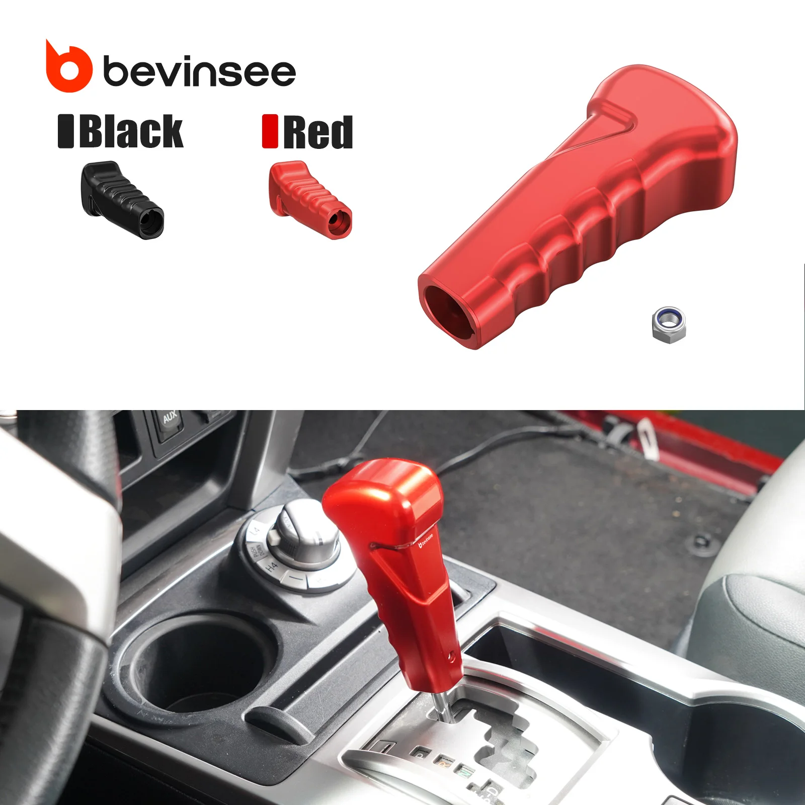 BEVINSEE Shift Knob Aluminium for Toyota 4Runner/Tundra, Replace for PTR57-34140, PTR57-34141, PTR57-34142 
BEVINSEE Shift Knob Aluminium for Toyota 4Runner/Tundra, Replace for PTR57-34140, PTR57-34141, PTR57-34142