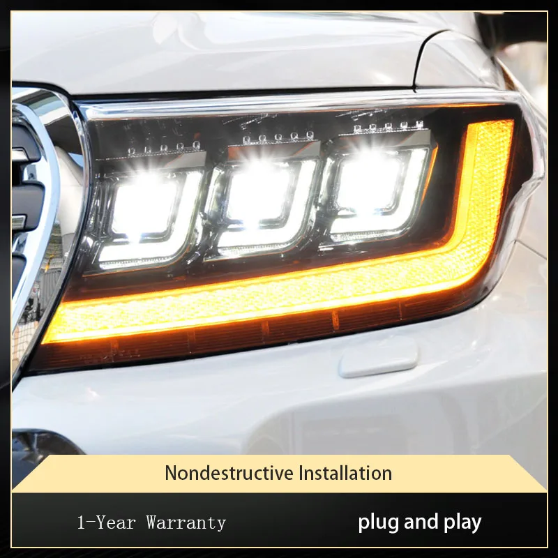 Car Lights For Toyota Land Cruiser 2008-2015 FJ200 LC200 LED Headlight Assembly Upgrade Bifocal 3 Lens DRL Xenon Accessories
Car Lights For Toyota Land Cruiser 2008-2015 FJ200 LC200 LED Headlight Assembly Upgrade Bifocal 3 Lens DRL Xenon Accessories