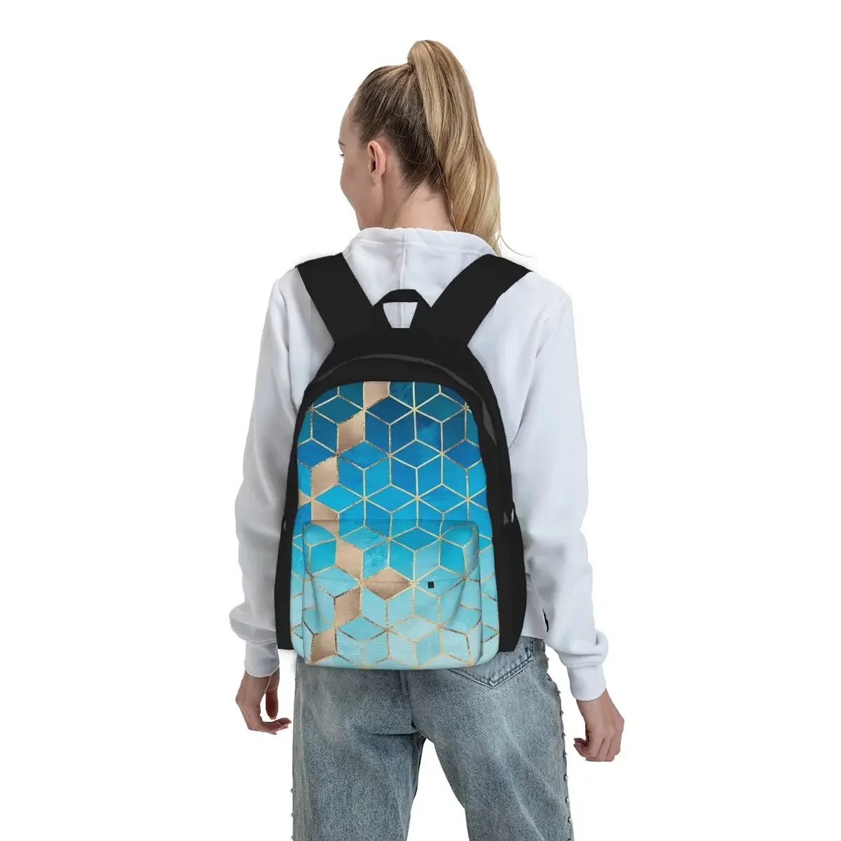 Sea And Sky Cubes Backpack Student BookBag Children School Bag Laptop Shoulder Bags for Men Women
Sea And Sky Cubes Backpack Student BookBag Children School Bag Laptop Shoulder Bags for Men Women
