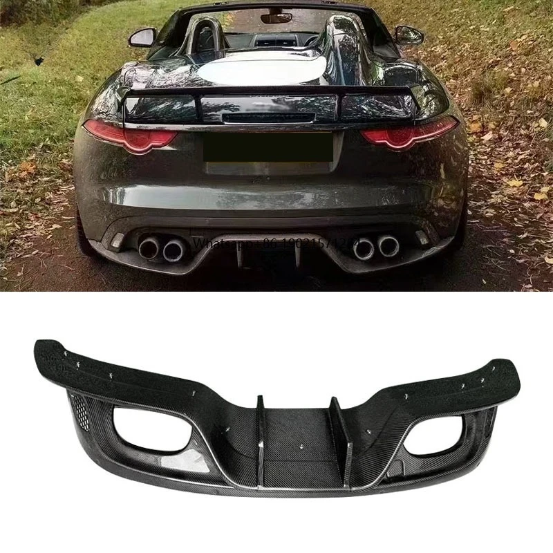 Настоящее углеродное волокно для F-TYPE, задний диффузор, разделитель бампера, 2013-2016, комплект кузова, автозапчасти, аксессуары 
Настоящее углеродное волокно для F-TYPE, задний диффузор, разделитель бампера, 2013-2016, комплект кузова, автозапчасти, аксессуары