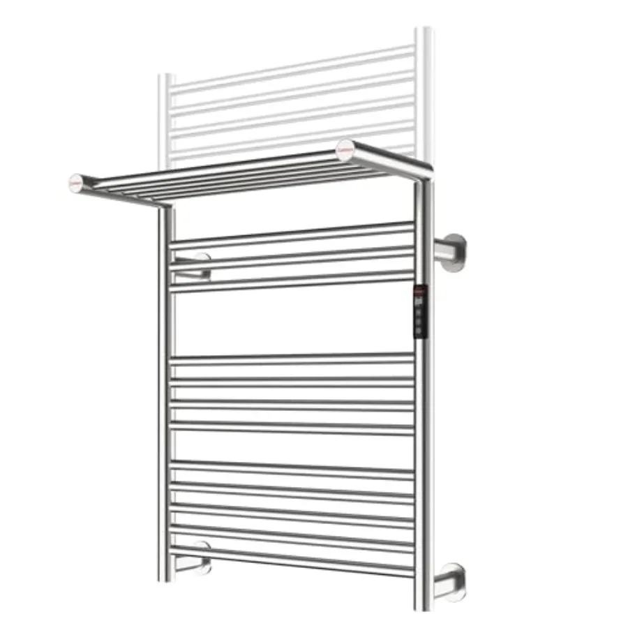 High-Density Foldable Heated Towel Rack for Bathroom, Stainless Steel Brushed Finish, Dual-Zone Smart App/Voice Control, GFCI P
High-Density Foldable Heated Towel Rack for Bathroom, Stainless Steel Brushed Finish, Dual-Zone Smart App/Voice Control, GFCI P