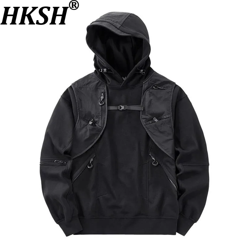 HKSH Мужская техническая одежда, искусственная толстовка из двух предметов, осенний Harajuku, тактический функциональный пуловер, уличная толстовка с капюшоном, топы HK13734
HKSH Мужская техническая одежда, искусственная толстовка из двух предметов, осенний Harajuku, тактический функциональный пуловер, уличная толстовка с капюшоном, топы HK13734