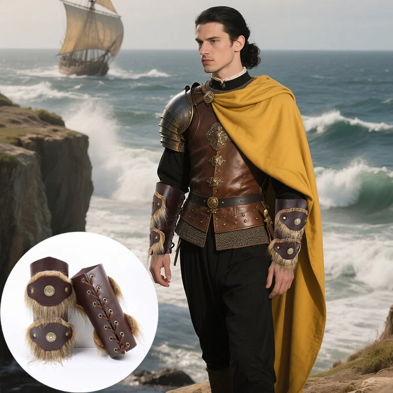 1pc/2pcs Viking Arm Guard Armor in Faux Leather and Faux Fur, Ideal for Halloween and Medieval Renaissance Costumes
1pc/2pcs Viking Arm Guard Armor in Faux Leather and Faux Fur, Ideal for Halloween and Medieval Renaissance Costumes
