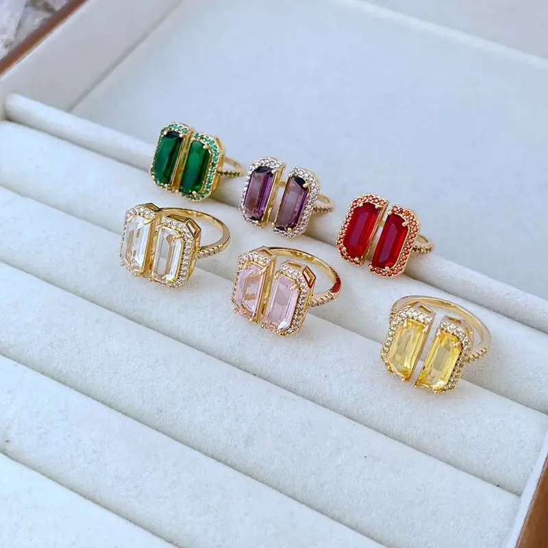 Internet Celebrity French Fashion Light Luxury Commuting Niche Candy Color Zircon Inlaided Open Design Metal Ring
Internet Celebrity French Fashion Light Luxury Commuting Niche Candy Color Zircon Inlaided Open Design Metal Ring