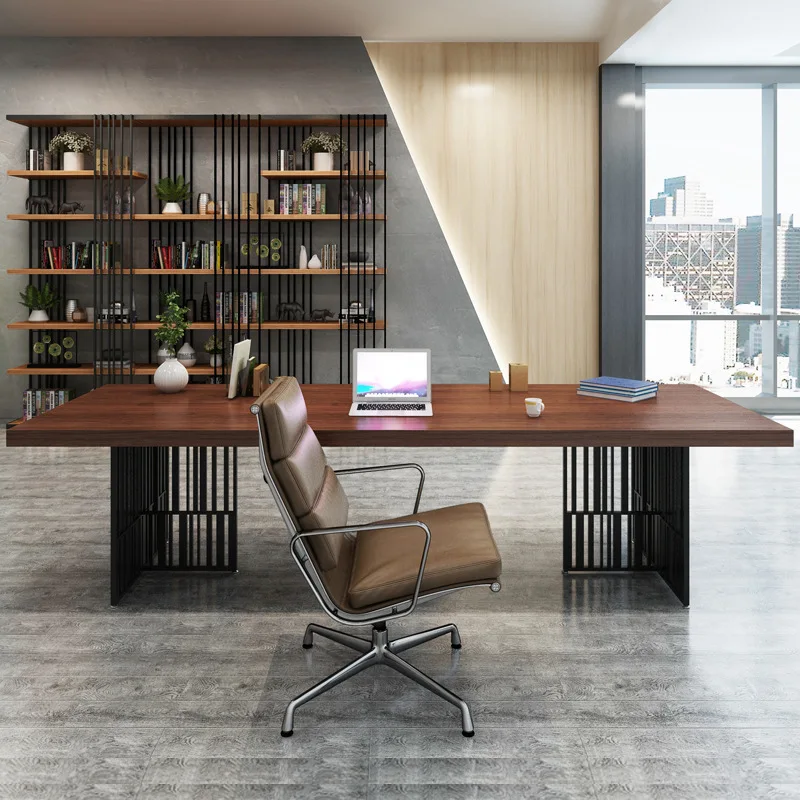 Single pure solid wood president table, simple atmosphere boss manager office desk, home study studio computer desk
Single pure solid wood president table, simple atmosphere boss manager office desk, home study studio computer desk