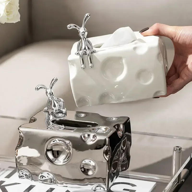 Creative Cheese Tissue Box Nordic Luxury Household Decorative Paper Box Living Room Ornaments Electroplated Ceramic Napkin Box
Creative Cheese Tissue Box Nordic Luxury Household Decorative Paper Box Living Room Ornaments Electroplated Ceramic Napkin Box
