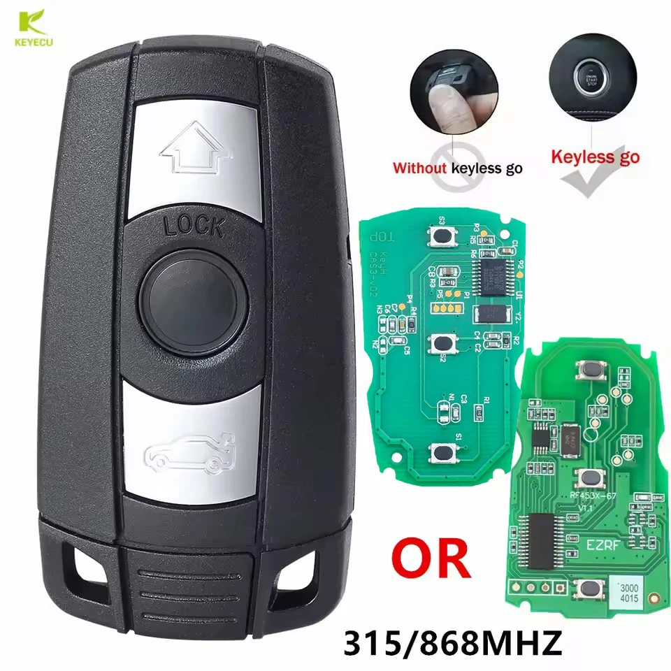 KEYECU Replacement SMART Remote KEY W/ COMFORT ACCESS for BMW CAS3+ 1-SERIES E90 E92 E93 E60 6-SERIES X5 X6 2006-2011
KEYECU Replacement SMART Remote KEY W/ COMFORT ACCESS for BMW CAS3+ 1-SERIES E90 E92 E93 E60 6-SERIES X5 X6 2006-2011