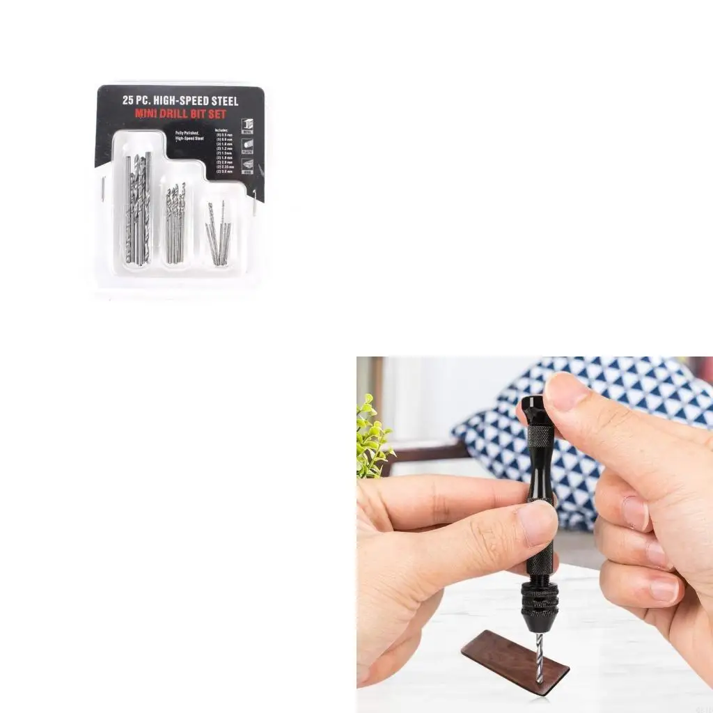 26Pcs Hand Drill Bits Set Pin Vise Woodworking Hand Mini Drill for Model Resin Jewelry Hole Maker Puncher Jewelry Tools
26Pcs Hand Drill Bits Set Pin Vise Woodworking Hand Mini Drill for Model Resin Jewelry Hole Maker Puncher Jewelry Tools