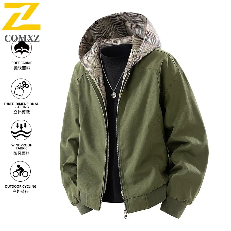Men's American Style Streetwear Hooded Jacket Lightweight Waterproof Windbreaker Loose Fit Vintage Style Autumn Winter Coat 2025
Men's American Style Streetwear Hooded Jacket Lightweight Waterproof Windbreaker Loose Fit Vintage Style Autumn Winter Coat 2025