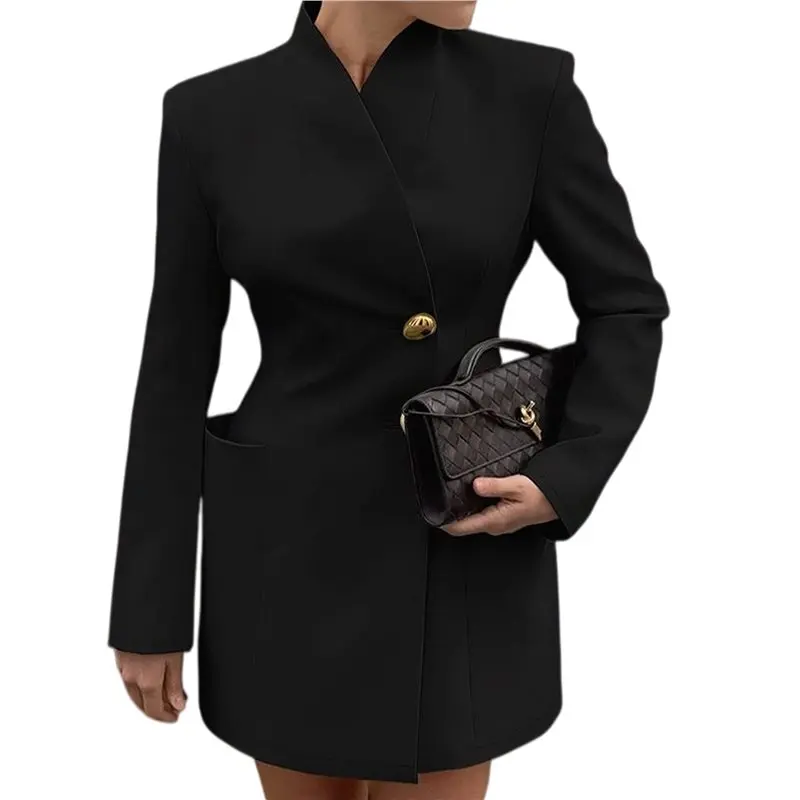 CYL-Black Women Suit Dresses Bodycon V Neck Professional Jacket Dres
CYL-Black Women Suit Dresses Bodycon V Neck Professional Jacket Dres