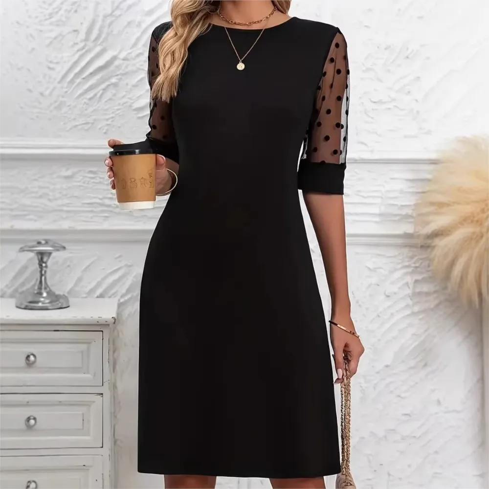 French Dresses For Ladies Women's Casual Dress Vestido Temperament Elegant Gentle Round Neck Slim See Through Lace Short Sleeves
French Dresses For Ladies Women's Casual Dress Vestido Temperament Elegant Gentle Round Neck Slim See Through Lace Short Sleeves