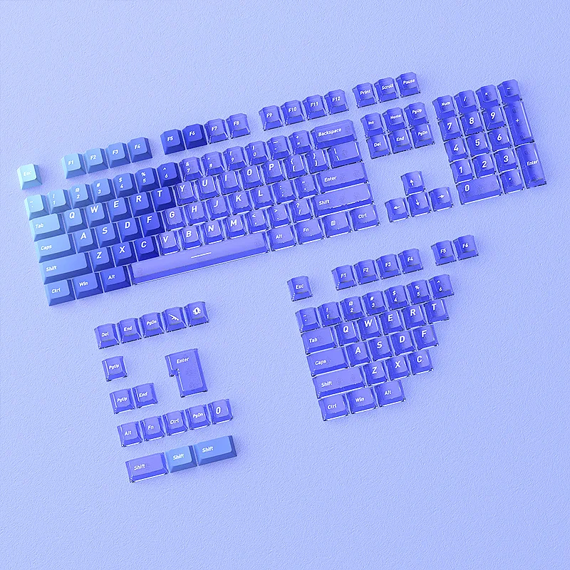 Ice blue keycap mechanical keyboard small full set of 153 keys PBT sublimation PC double color original factory
Ice blue keycap mechanical keyboard small full set of 153 keys PBT sublimation PC double color original factory