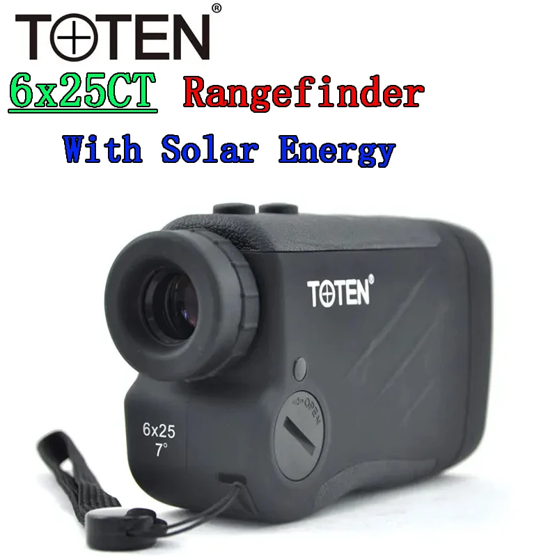 Toten 6x25 Laser Rangefinder With Solar Board FMC 600m Distance Meter Outdoor Sport Golf Hunting Survey Roof Prism Monocular
Toten 6x25 Laser Rangefinder With Solar Board FMC 600m Distance Meter Outdoor Sport Golf Hunting Survey Roof Prism Monocular