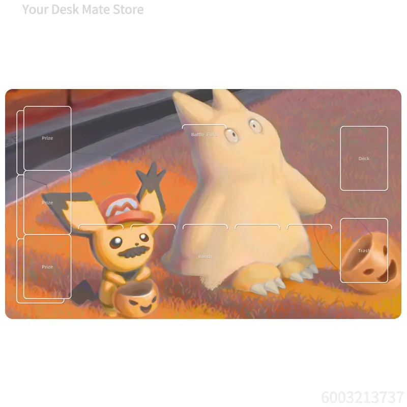 Коврик для игры в карточную игру Pokemon TCG с Пичу и Клеффой на Хэллоуин, нескользящий настольный коврик для карточных игр
Коврик для игры в карточную игру Pokemon TCG с Пичу и Клеффой на Хэллоуин, нескользящий настольный коврик для карточных игр