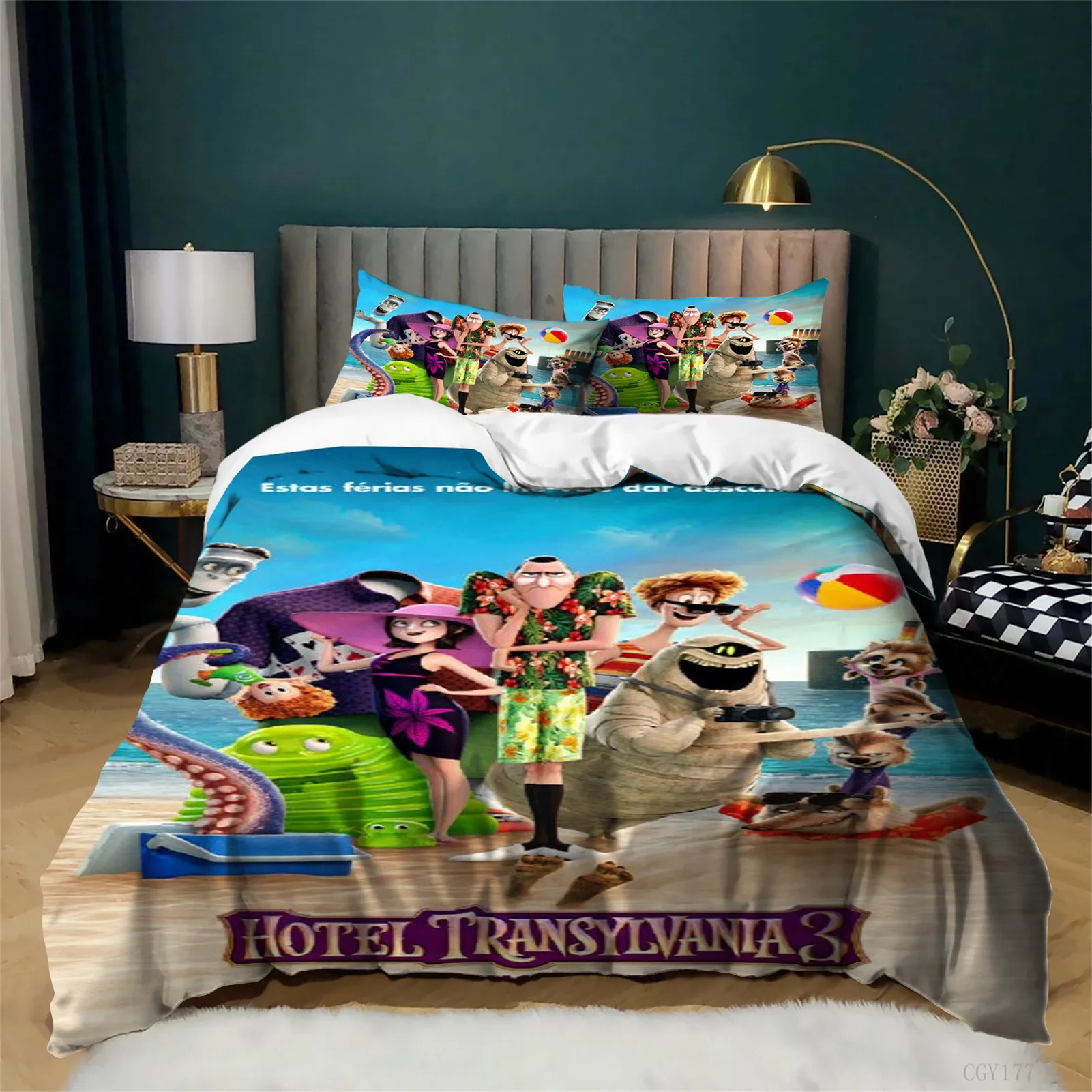 Hotel Tran-sylvania Bedding Set Cozy Soft 3pcs with 2 Pillow Shams Duvet Cover Set Lightweight Quilt Cover Comforter
Hotel Tran-sylvania Bedding Set Cozy Soft 3pcs with 2 Pillow Shams Duvet Cover Set Lightweight Quilt Cover Comforter