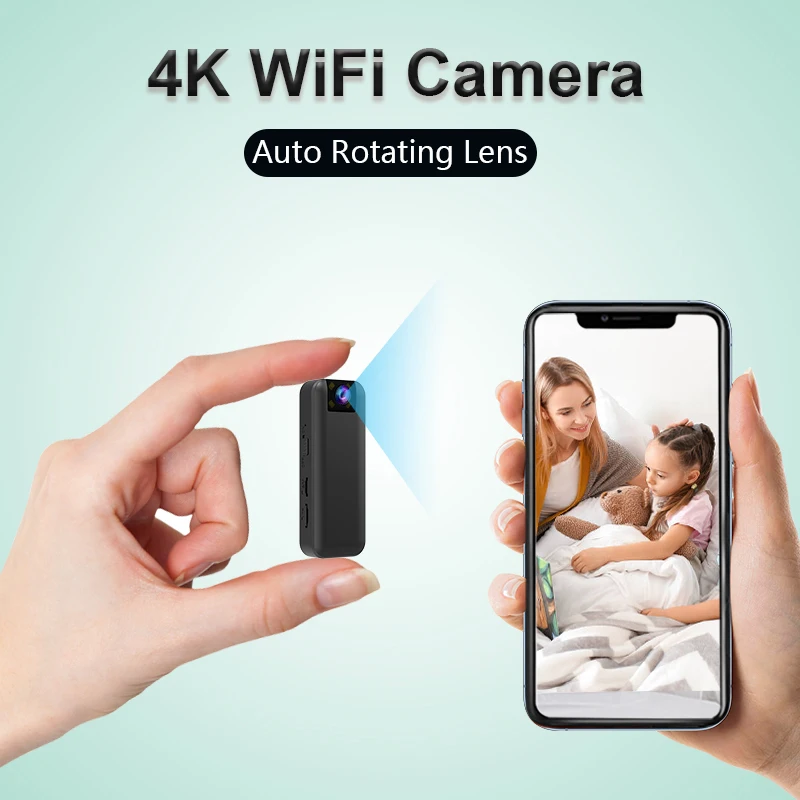 Новая миниатюрная беспроводная мини-камера Ultra HD 4K Wifi, портативная видеокамера, защитная экшн-камера безопасности, миниатюрная камера ночного видения
Новая миниатюрная беспроводная мини-камера Ultra HD 4K Wifi, портативная видеокамера, защитная экшн-камера безопасности, миниатюрная камера ночного видения